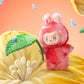 Colorful animal plush keychain bag accessory