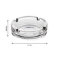 The classic design of this crystal glass ashtray adds sophistication.
