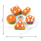 Geometric stacking sorter toy pieces arranged for toddlers’ cognitive learning play