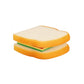 Multiple sandwich sticky notes arranged creatively on a workspace table.