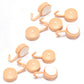 Set of 10 clear adhesive hooks displayed for home organization.