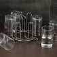 Stainless Steel Glass Stand for kitchen counter organization.