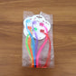 Bright synthetic kids hair extensions clipped in hair for party styling