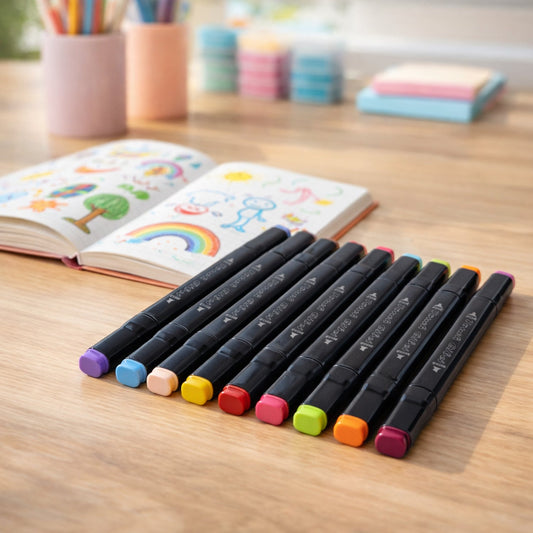 Watercolor brush tip markers designed for detailed art projects