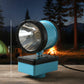 Heavy-duty outdoor spotlight with adjustable stand for farm and industrial security
