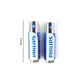 Close-up of alkaline AAA batteries