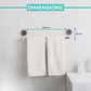 Self-adhesive towel rod installed in kitchen drying cloths and dishcloths