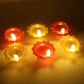 Set of six water sensor LED diyas in mixed festive shades