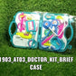 Multicolour doctor kit for role play, neatly packed in its case.