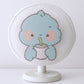 Cartoon fabric mesh fan cover fitted on a pedestal fan