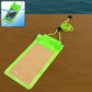 Clear waterproof mobile pouch securely holding a smartphone, ready for aquatic activities.