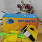 Brightly colored adjustable dry skates with lace and buckle for child beginners