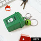Durable plastic mini recycle bin Trash Can Keychain for keys and bags