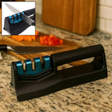Kitchen knife sharpener 3 step handheld