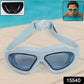 Side profile of grey wide vision swimming goggles