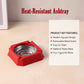 Top-down view of heat-resistant ashtray highlighting stainless steel bowl