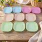 Compact plastic snack serving tray with divided sections