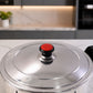 Fitting use of lid knob on pressure cooker or cookware