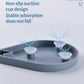 A clear plastic self-draining soap dish showcasing its innovative leaf design.