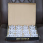 Ribbed crystal design LED flameless candles adding charm to home décor