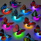 Butterfly 3D Illusion Night Lamp glowing brightly in soft lighting