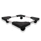 Durable metal and plastic framed support base for fridge and washing machine