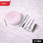 Grooming set with stainless steel nail tools