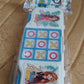 Colorful multipurpose kids stationery box with Tic Tac Toe game