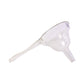 Durable plastic funnel with wide spout on white background