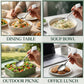 Dining table setup with stylish carved handle stainless steel spoon