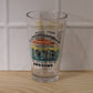 Everyday use of printed vintage trivia glass for drinks
