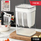 Yogurt strainer components including stainless steel mesh and plastic container