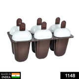 Top view of the Kulfi Maker set with six vibrant, empty molds.