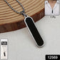 Long rectangular bar pendant necklace for men with minimalist design