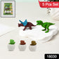 Close-up of vibrant dinosaur puzzle erasers, showcasing intricate details.