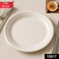 White 23 cm round plate ideal for serving meals and snacks