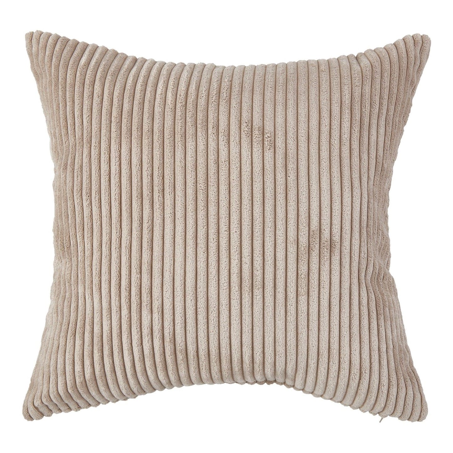 Decorative corduroy cushion cover adding elegance to a contemporary living room setting.