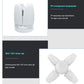 White colored LED fan blade bulb with foldable blades