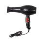 Professional hair dryer with nozzle attachment on a white background.
