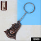 Intricate detailed Lord Shiva antique finish metal keychain