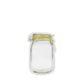 Airtight plastic snack bag, 150ml, standing upright and ready for use.