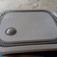 Top-down view of the collapsible cutting board and dish tub combo.