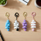 Cute decorative keychain charm featuring cloud and bell