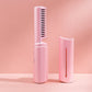 White rechargeable mini hair straightener with ceramic plates