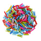 Pack of 50 small wooden cloth pegs, ideal for laundry and craft projects.
