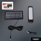 Beam projection from waterproof outdoor hanging solar light illuminating garden pathway
