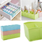 Clear plastic divider box displaying its robust construction and separate sections.
