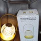 Packaging box for the Indo Glow rechargeable LED touch lamp.