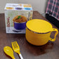 Detailed view of the food-grade stainless steel interior of the multi-purpose Maggie Bowl.