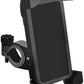 Front view of the anti-shake bike phone mount, securely holding a smartphone.